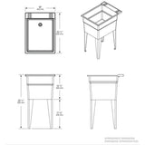 18 in. x 24 in. Polypropylene White Laundry Sink (Pack of 2) - Super Arbor