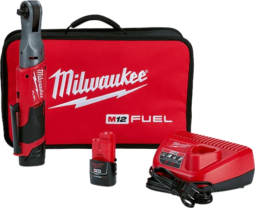 Milwaukee M12 FUEL 12V Lithium-Ion Cordless Oscillating Multi-Tool & 3/8 in. Ratchet Kit with Two 3.0Ah Batteries