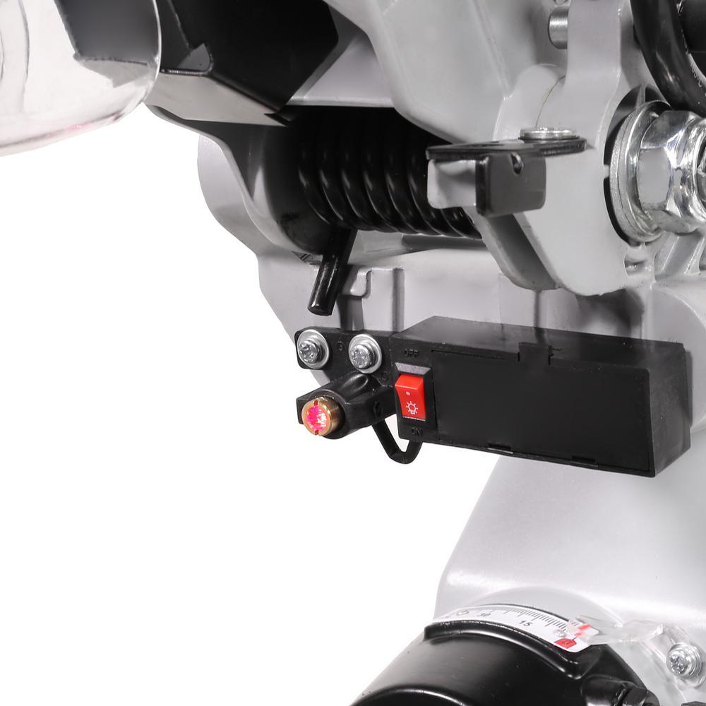 15 Amp 12 in. 4,000 RPM Corded Single-Bevel Sliding Compound Miter Saw - Super Arbor