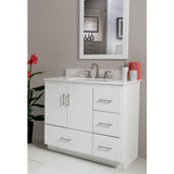 Ultraline 36 in. W x 21 in. D x 34.5 in. H Vanity with Right Drawers Cabinet Only in Natural Alder - Super Arbor