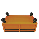 46 in. W x 24.5 in. D 9-Drawer Tool Chest Mobile Workbench with Solid Wood Top in Orange - Super Arbor