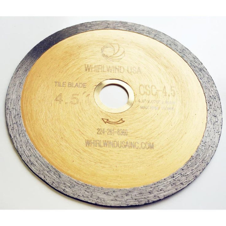 Whirlwind USA 4 1/2 in. Continuous Rim Diamond Saw Blade for Wet Tile Cutting