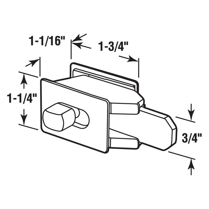 Chrome Slide Latch with In-Use Indicator