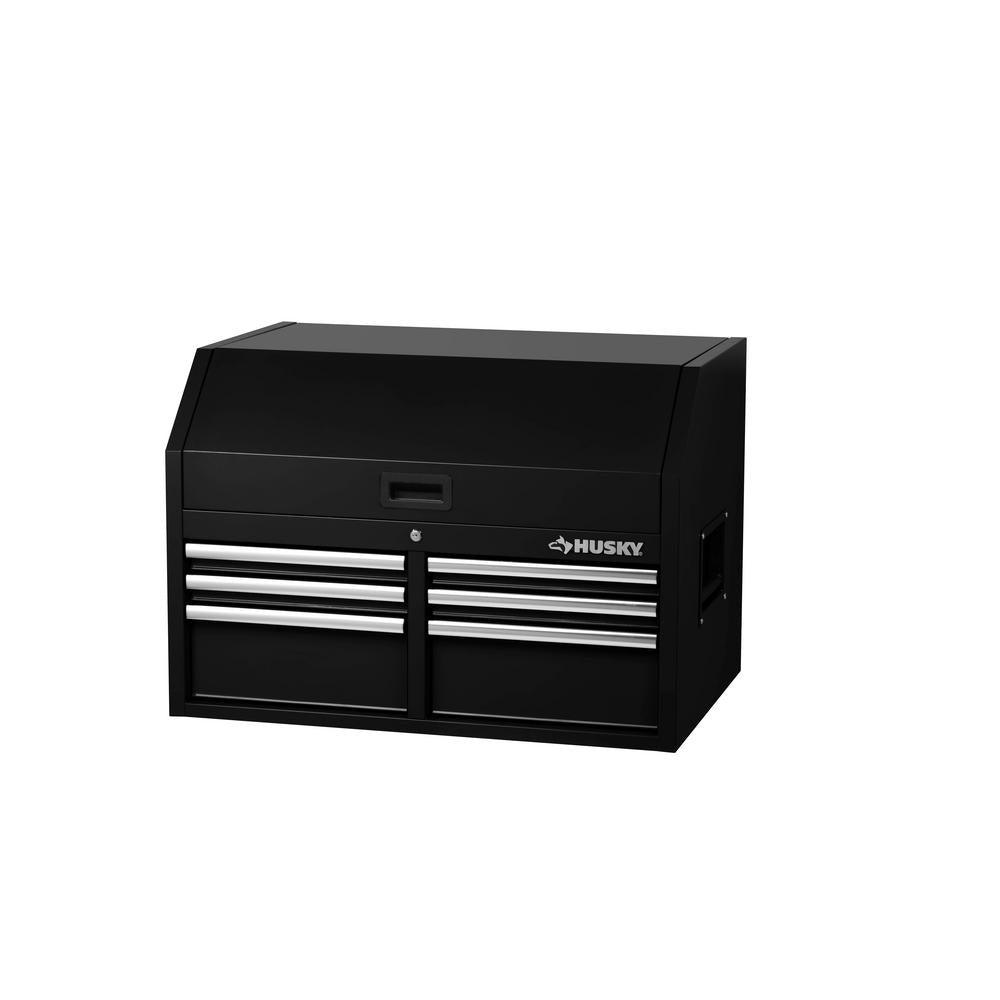 36 in. W 6-Drawer, Deep Tool Chest in Gloss Black
