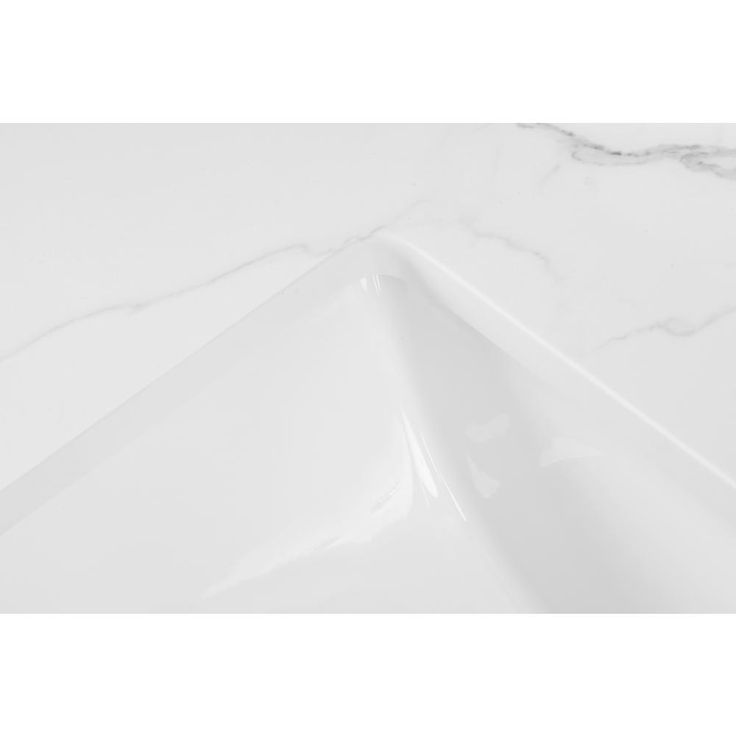 43 in. W x 22 in. D x 0.75 in. H Engineered Marble Vanity Top in Calacatta White with White Basin