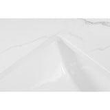 43 in. W x 22 in. D x 0.75 in. H Engineered Marble Vanity Top in Calacatta White with White Basin
