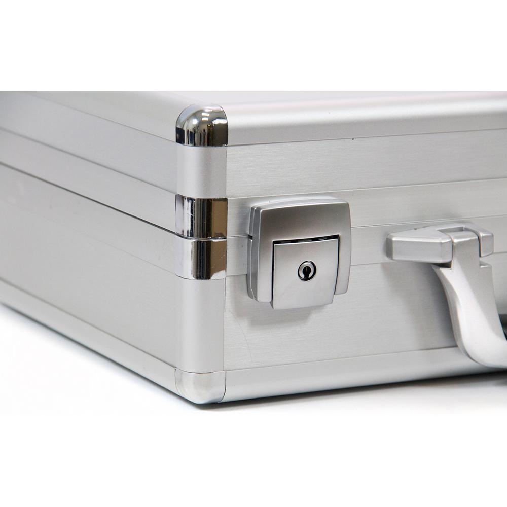 9.25 in. Smooth Aluminum Tool Case with Foam in Silver - Super Arbor