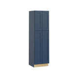 Home Decorators Collection Washington Vessel Blue Plywood Shaker Assembled Utility Pantry Kitchen Cabinet Soft Close 24 in W x 24 in D x 84 in H