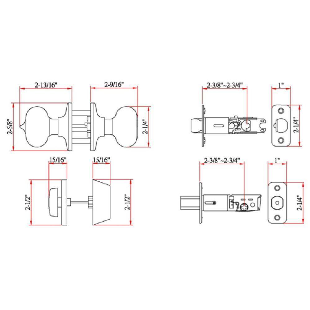 Cambridge Satin Nickel Entry Knob and Single Cylinder Deadbolt Combo - Super Arbor