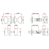 Cambridge Satin Nickel Entry Knob and Single Cylinder Deadbolt Combo - Super Arbor