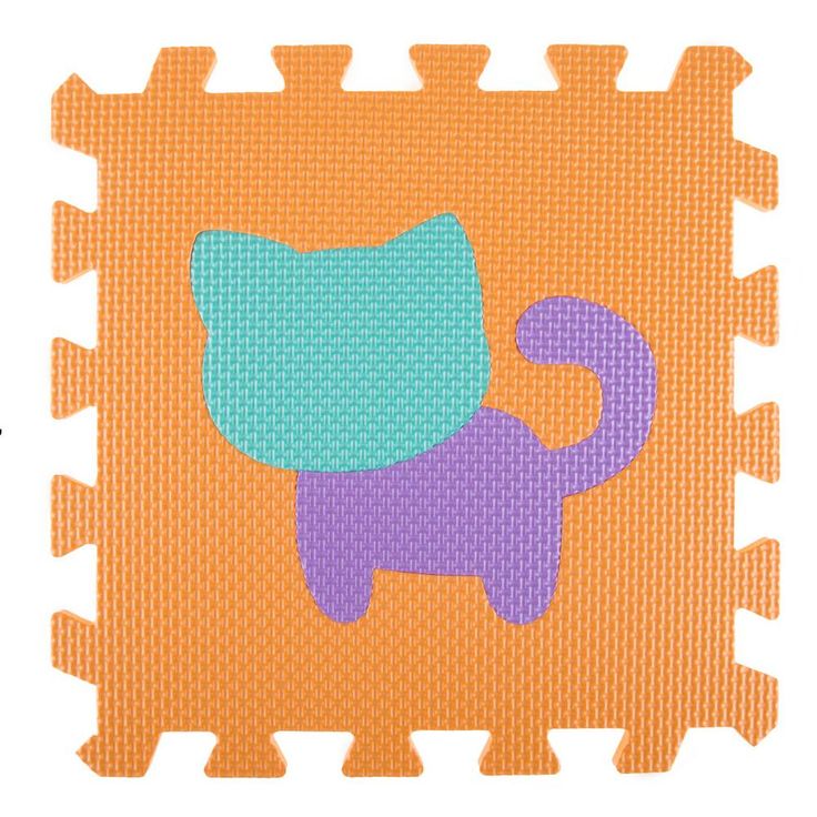 Hey! Play! Multi-Colored 12.5 in. x 12.5 in. x 0.25 in. Interlocking EVA Foam Animal Puzzle Floor Tile (16-Pack)