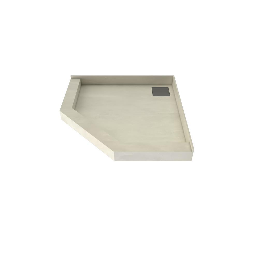Redi Neo 46 in. x 46 in. Neo-Angle Corner Shower Base with Back Drain and Tileable Grate - Super Arbor