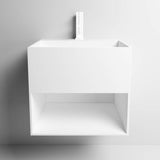 Dyconn Novara All in One Solid Surface Pedestal in Matte White