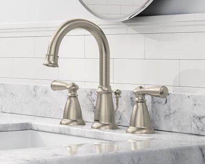 Banbury 8 in. Widespread 2-Handle High-Arc Bathroom Faucet in Spot Resist Brushed Nickel