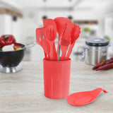 Red Silicone Cooking Utensils (Set of 12)