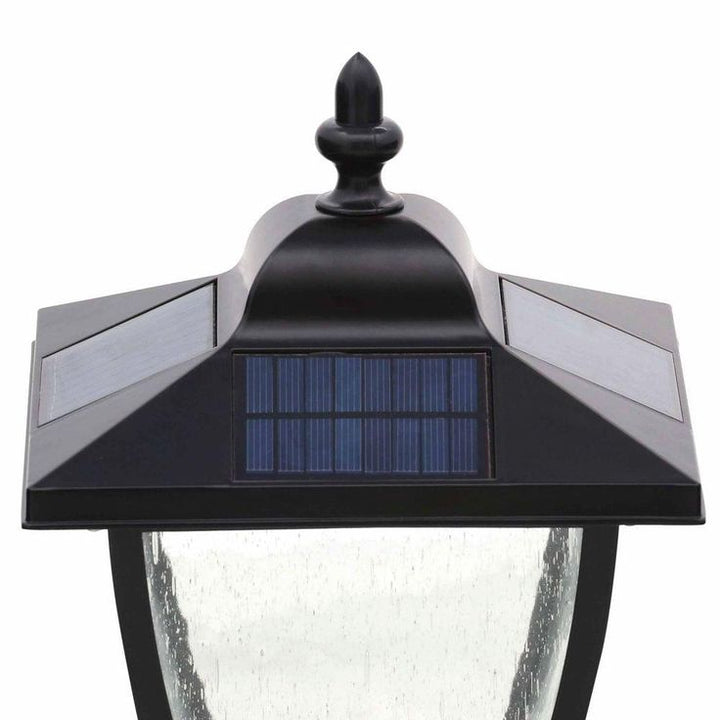 Bayport 72 in. Outdoor Black Solar Lamp Post with Super Bright Natural White LED