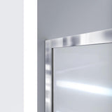 Infinity-Z 56 to 60 in. x 58 in. Semi-Frameless Sliding Tub Door in Brushed Nickel - Super Arbor
