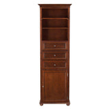 Hampton Harbor 22 in. W x 10 in. D x 67-1/2 in. H Linen Cabinet in White - Super Arbor