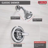 Classic Single-Handle 5-Spray Shower Faucet in Chrome (Valve Included) - Super Arbor