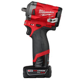 M12 FUEL 12-Volt Lithium-Ion Brushless Cordless Stubby 3/8 in. Impact Wrench & Ratchet Combo Kit (2-Tool) - Super Arbor