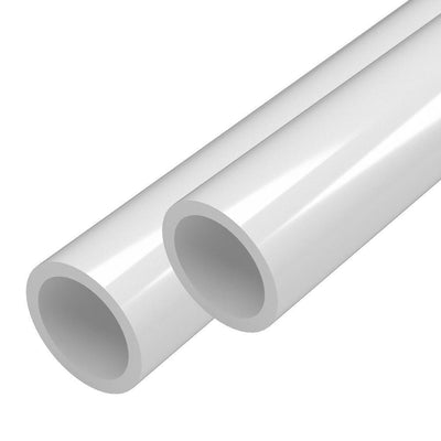 1-1/4 in. x 5 ft. White Furniture Grade Schedule 40 PVC Pipe (2-Pack) - Super Arbor