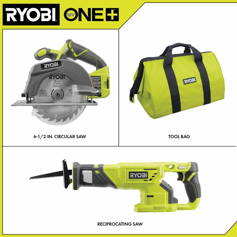 ONE+ 18V Cordless Reciprocating Saw and 6-1/2 in. Circular Saw Combo Kit (Tools Only) - Super Arbor