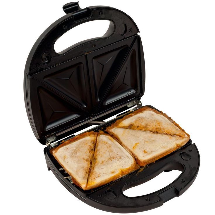 3-in-1 750-Watt Black Panini Press with Removable Plates