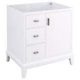 Shaelyn 30 in. W x 21.75 in. D Vanity Cabinet Only in White - Super Arbor