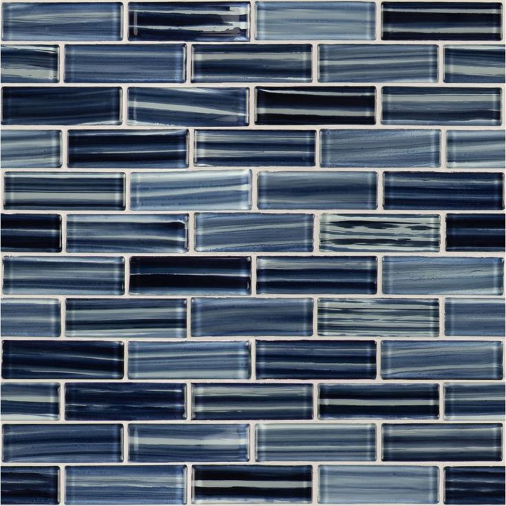 MSI Oceania Azul Subway 11.75 in. x 12 in. x 8 mm Glass Mesh-Mounted Mosaic Tile (9.8 sq. ft/case)