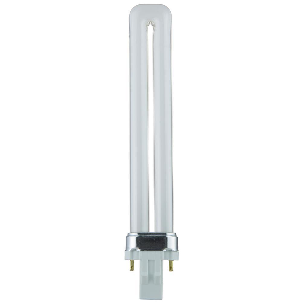60-Watt Equivalent Twin Tube PL U-Shaped GX23 Base CFL Light Bulb in Cool White, 4100K (10-Pack) - Super Arbor