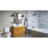 Oakmont 2-Handle 1-Spray Tub and Shower Faucet in Matte Black (Valve Included) - Super Arbor