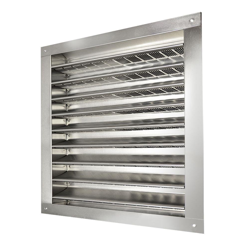 12 in. x 12 in. Aluminum Wall Louver Static Vent in White - Super Arbor