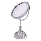 Allied Brass 8-in x 15-in Matte White Double-Sided Magnifying Countertop Vanity Mirror