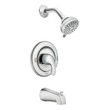Moen Adler Chrome 1-Handle Bathtub and Shower Faucet with Valve