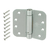 4 in. Satin Chrome 5/8 in. Radius Adjustable Spring Door Hinge