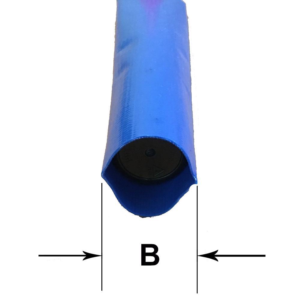1 in. Dia x 100 ft. Blue 6 Bar Heavy-Duty Reinforced PVC Lay Flat Discharge and Backwash Hose