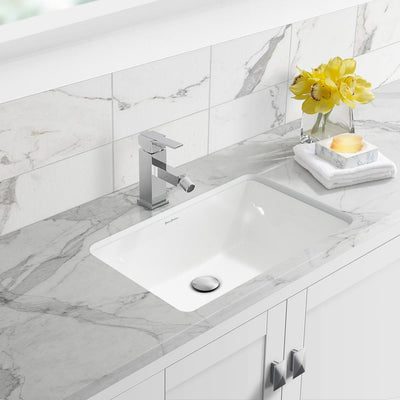 Swiss Madison Voltaire 21 in. Rectangular Undermount Bathroom Sink in Glossy White - Super Arbor