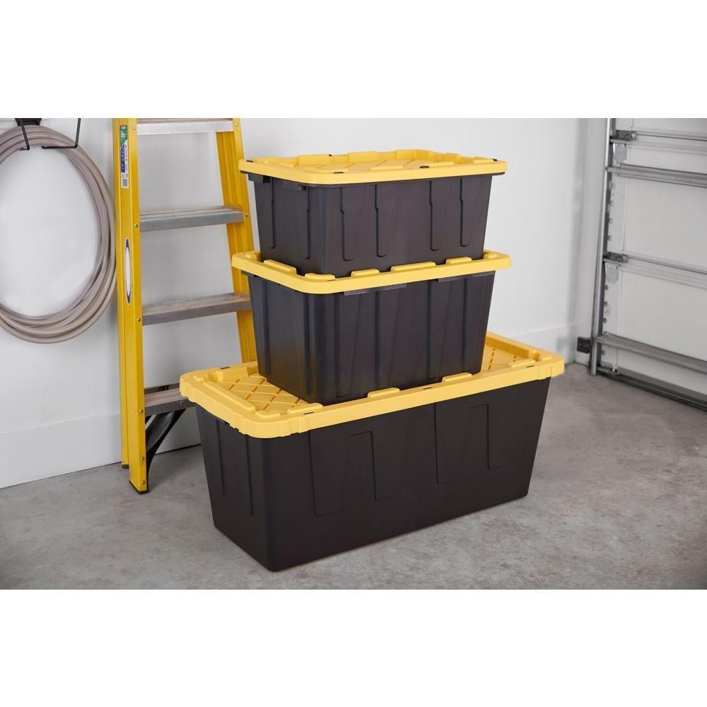 27 Gal. Tough Storage Bin in Black - Super Arbor