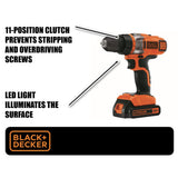 20-Volt MAX Lithium-Ion Cordless Drill/Driver with Battery 1.5Ah and Charger - Super Arbor
