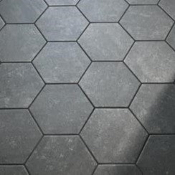 Sanskrit Black Hex 8.86 in. x 10.20 in. Matte Porcelain Floor and Wall Tile (9.47 sq. ft./Case)