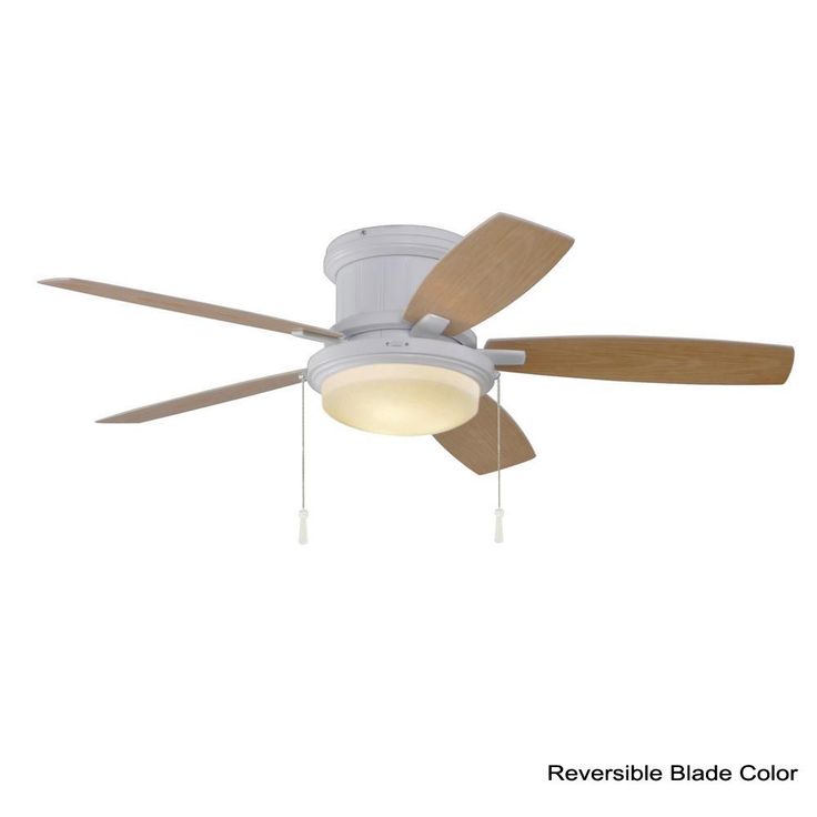 Roanoke 48 in. LED Indoor/Outdoor Matte White Ceiling Fan with Light Kit