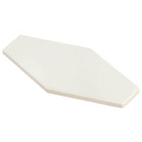 Midland Hexagon Vanilla 4 in. x 8 in. Glazed Ceramic Tile Sample