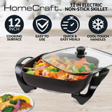 144 sq. in. Black Non-Stick Electric Skillet