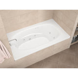 Tiger's Eye 6 ft. Rectangular Drop-in Whirlpool Bathtub in White - Super Arbor