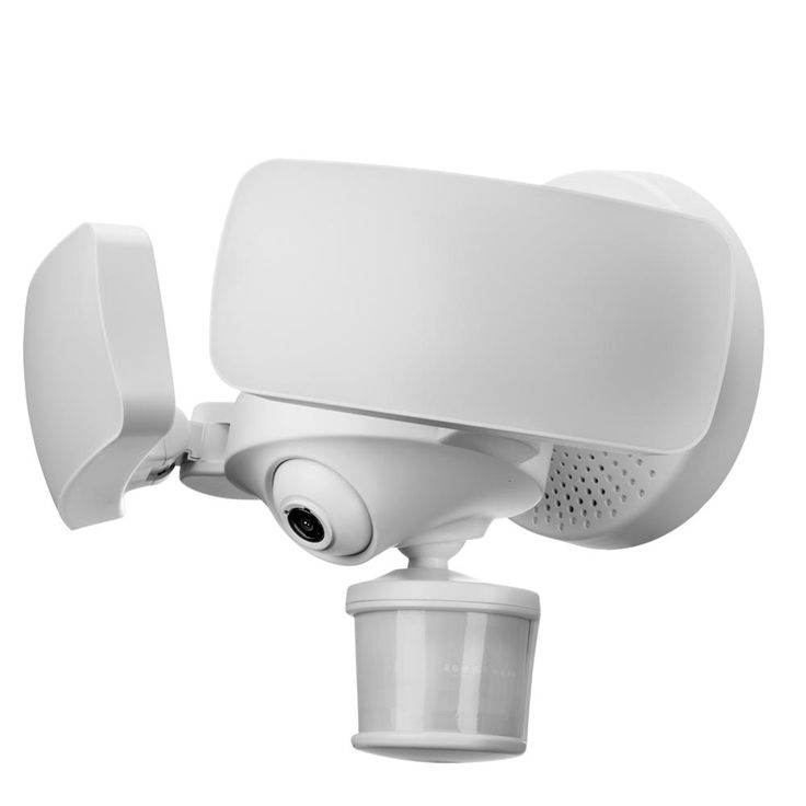 Maximus White Smart Motion Activated Outdoor Integrated LED Camera Floodlight
