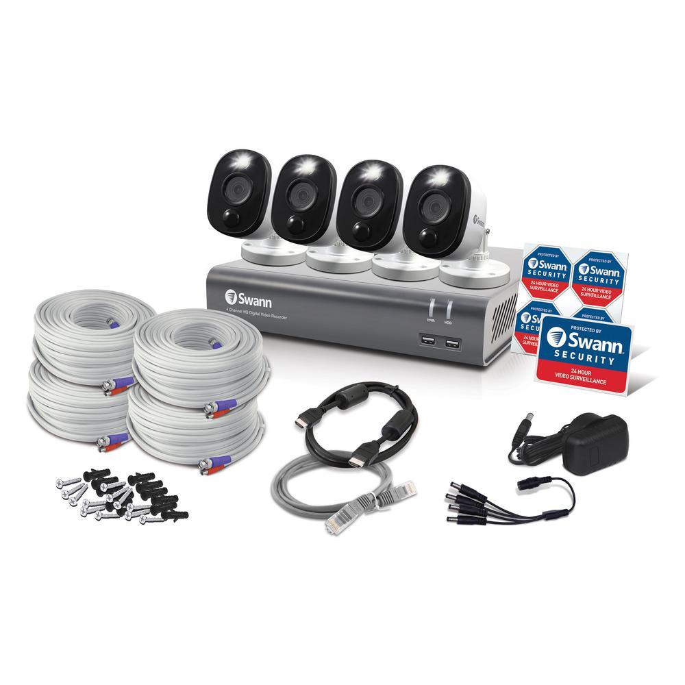 DVR-4580 4-Channel 1080p 1TB DVR Security Camera System with Four 1080p Wired Bullet Cameras - Super Arbor