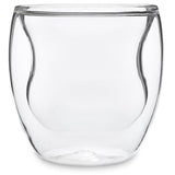 Curva Artisan Series 8 oz. Double Wall Beverage Glasses and Tumblers (Set of 4)