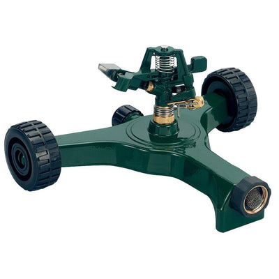 20,106 sq. ft. Zinc Impact Sprinkler with Plastic Wheel Base - Super Arbor
