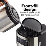 12-Cup Black Programmable Front-Fill Coffee Maker with Thermal Carafe