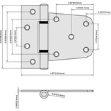 Everbilt 3-1/2 in. x 4-1/2 in. Black Gate Tee Hinge